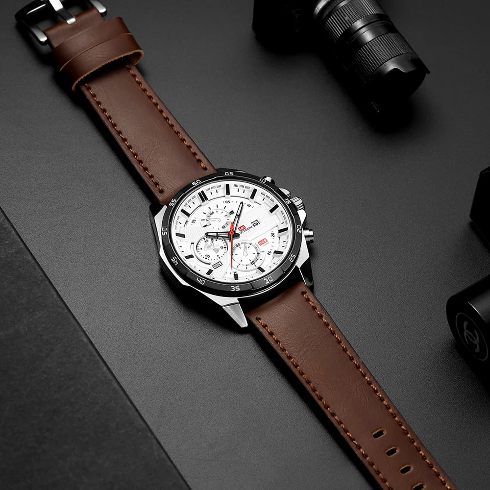 Black Leather Watch
