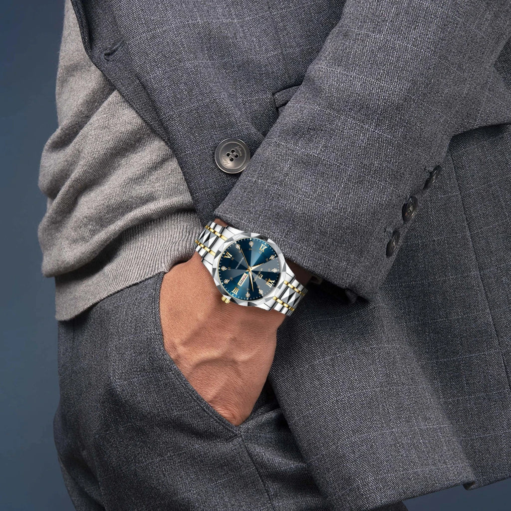 Men Watch Water Diamond Luxury Night