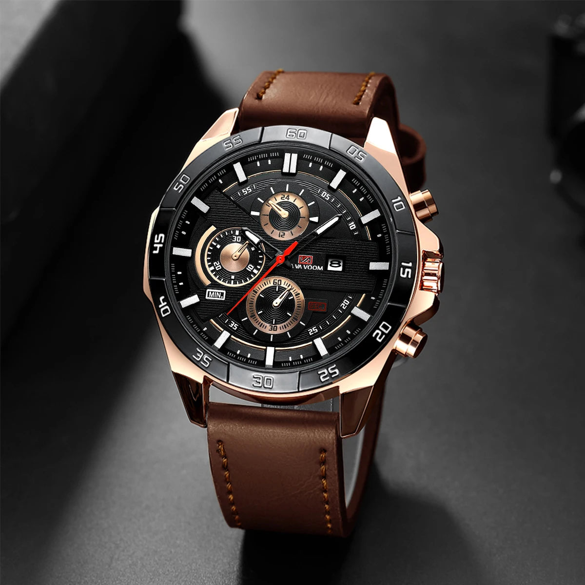 Black Leather Watch
