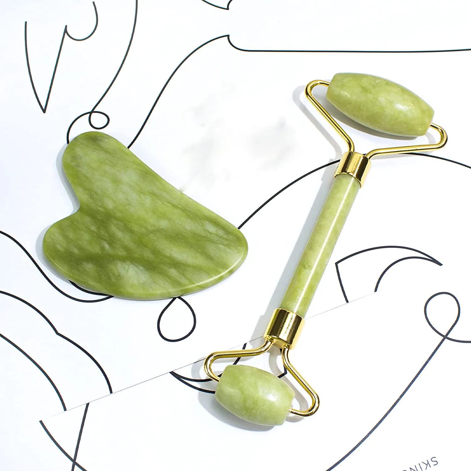 2PCS Gua Sha Natural Stone Gowoman