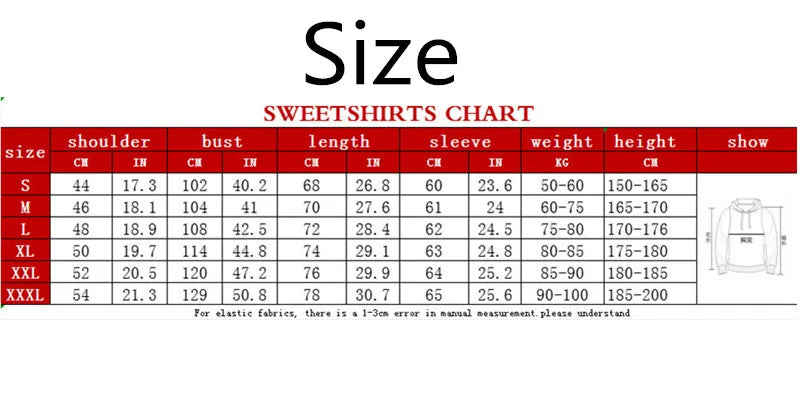 Hoodies Sweatshirt Slim Fit Male Clothing