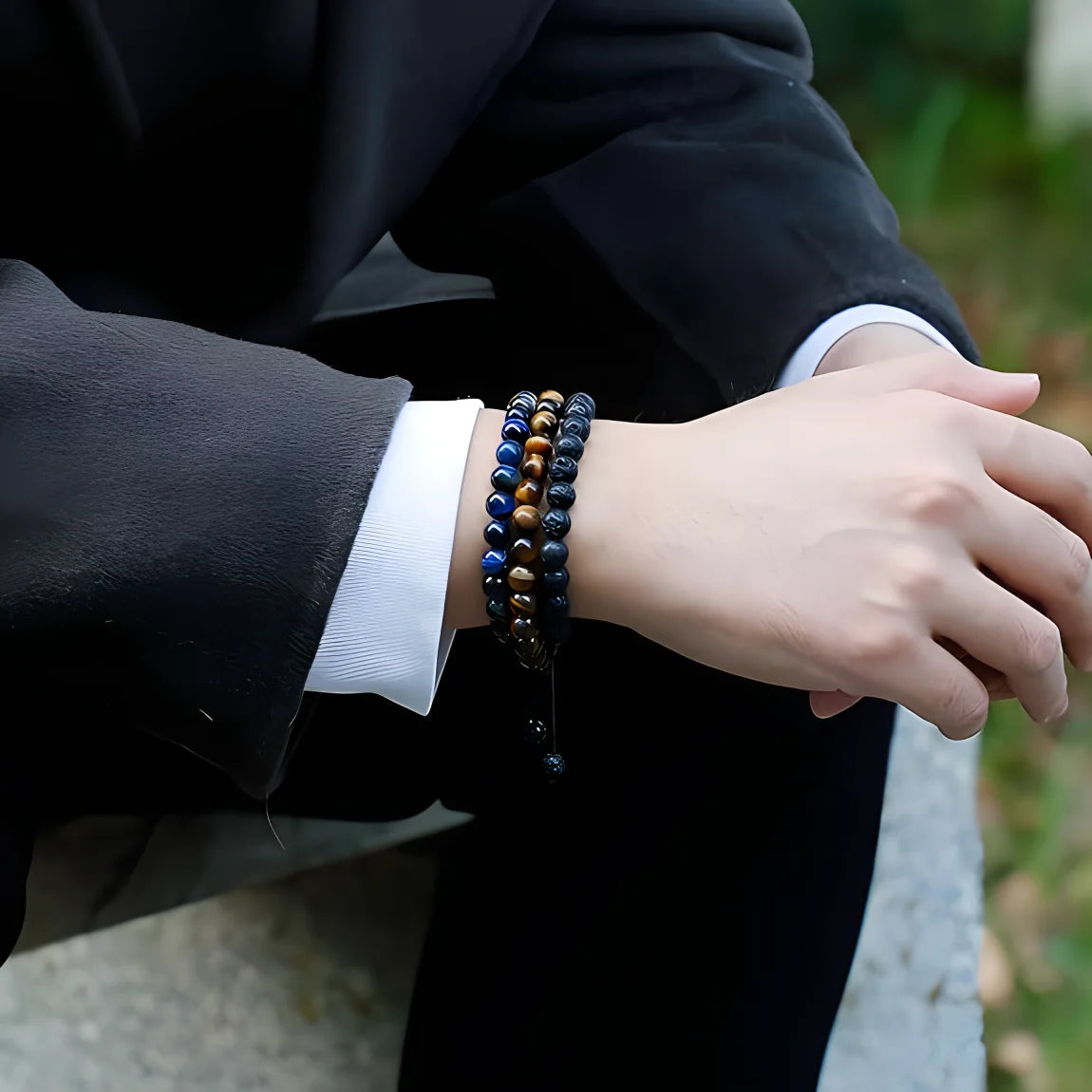 3 Style Tiger Eyes Bracelet Men's