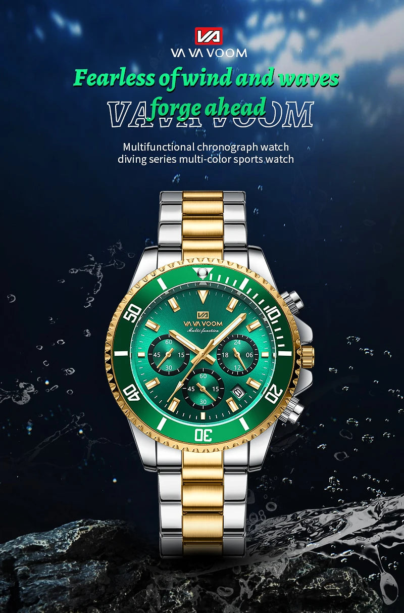 Multifunctional Men Quartz Watch Luxury Water Night