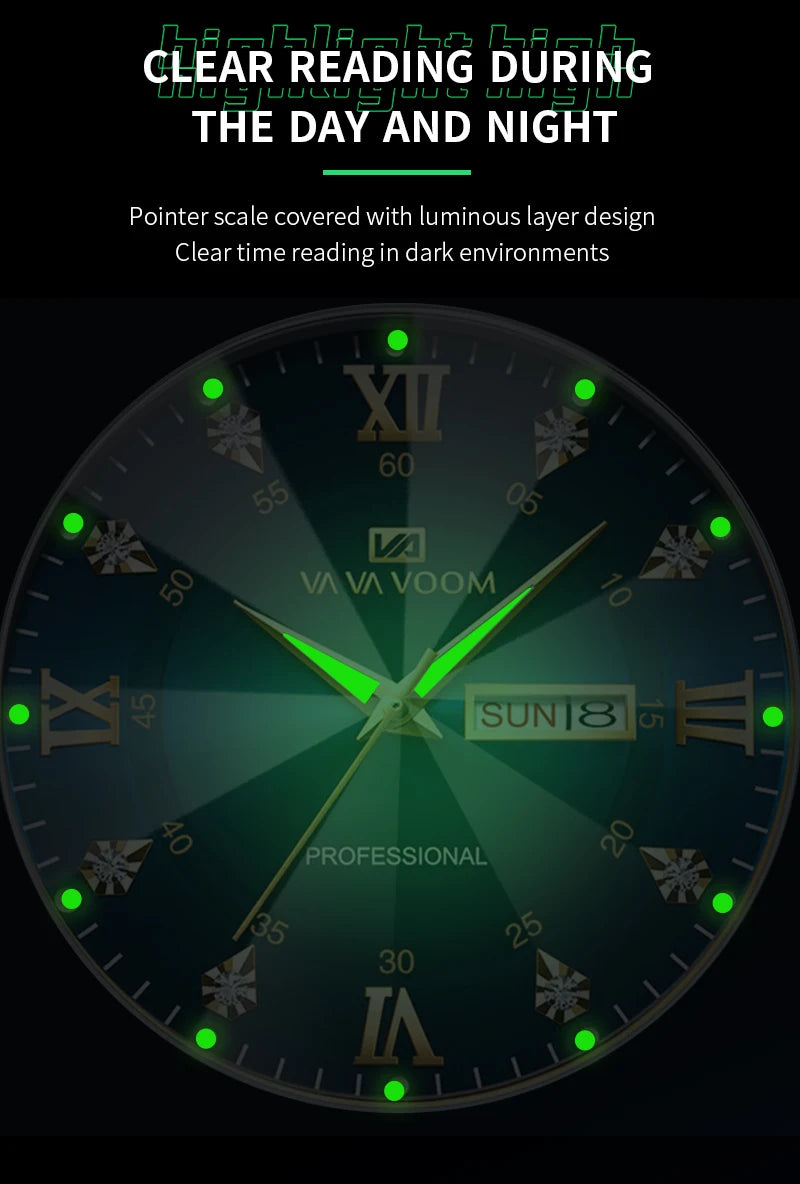 Men Watch Water Diamond Luxury Night