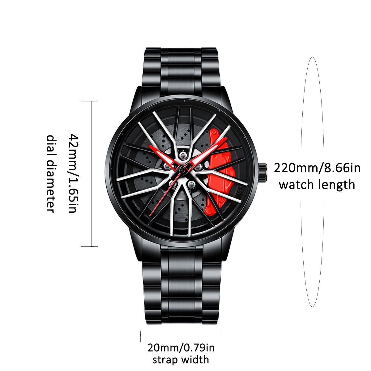 Men's Watch Rotating Dial Car Clock