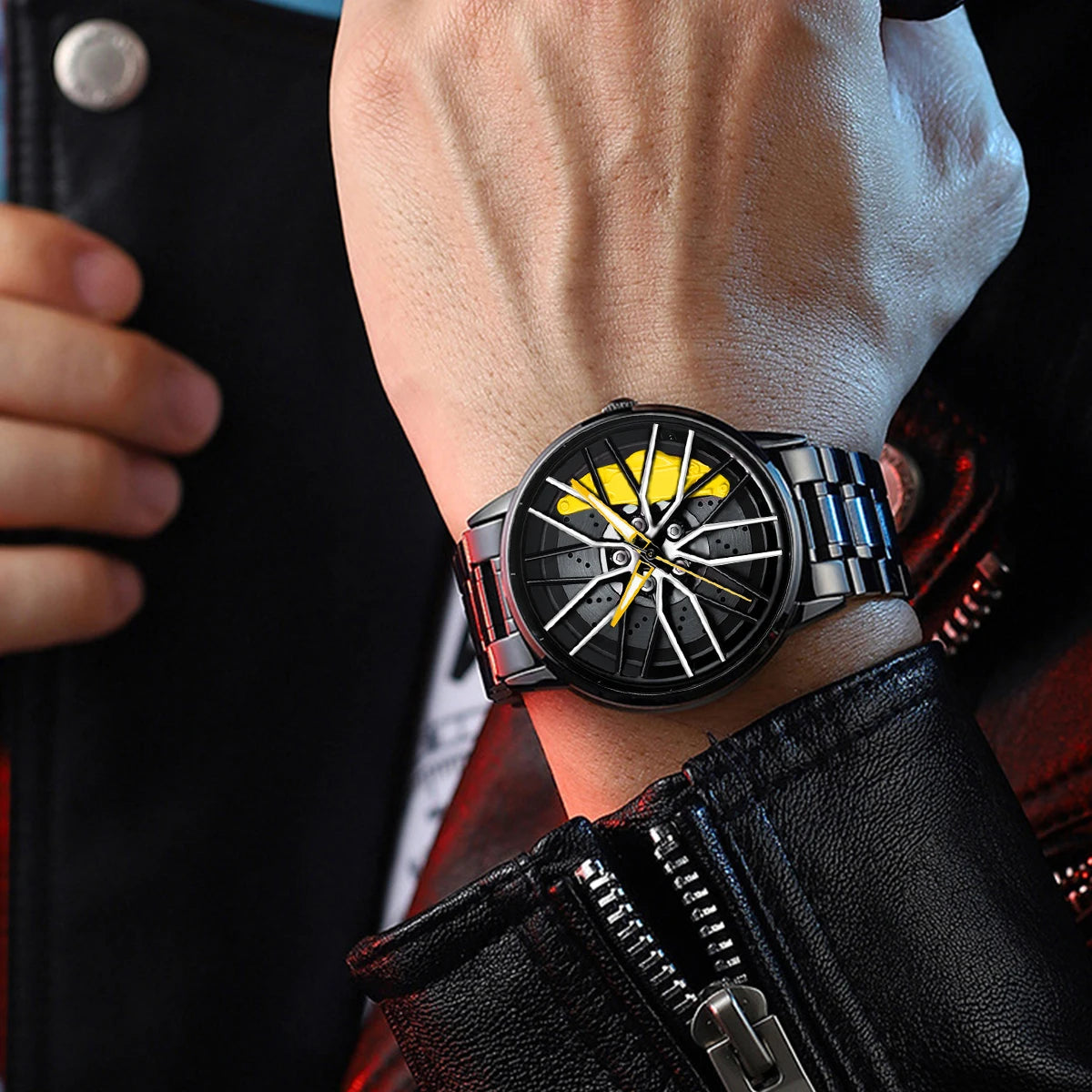 Men's Watch Rotating Dial Car Clock