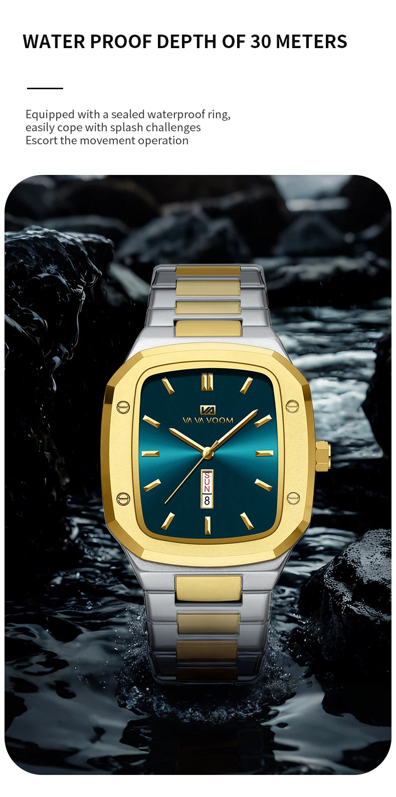 Men Watch Gold 3Bar