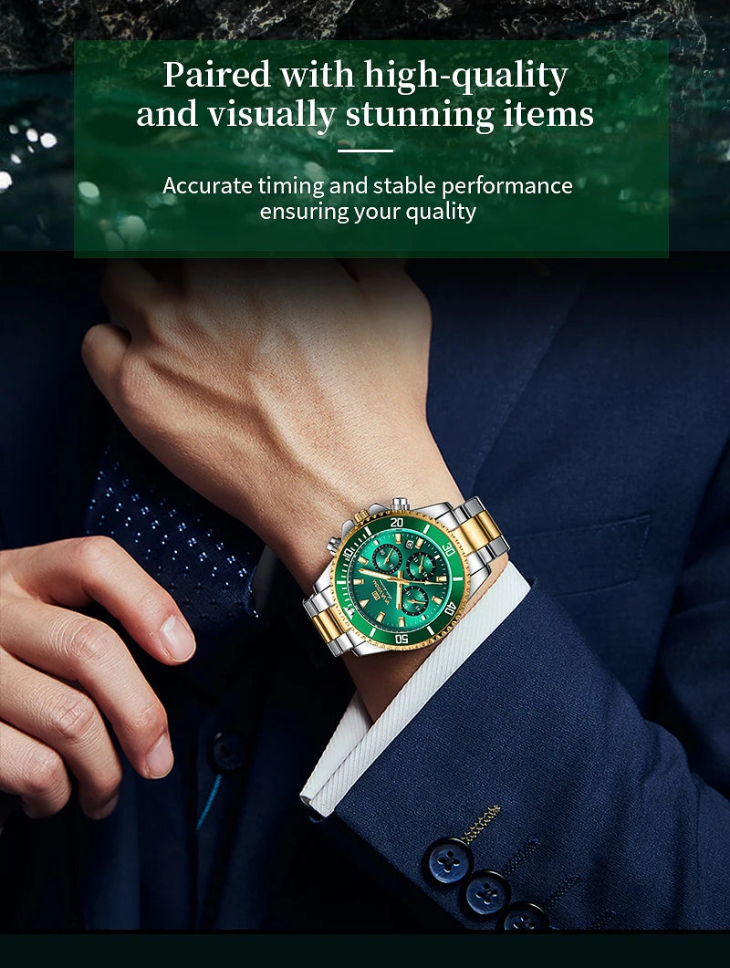 Multifunctional Men Quartz Watch Luxury Water Night