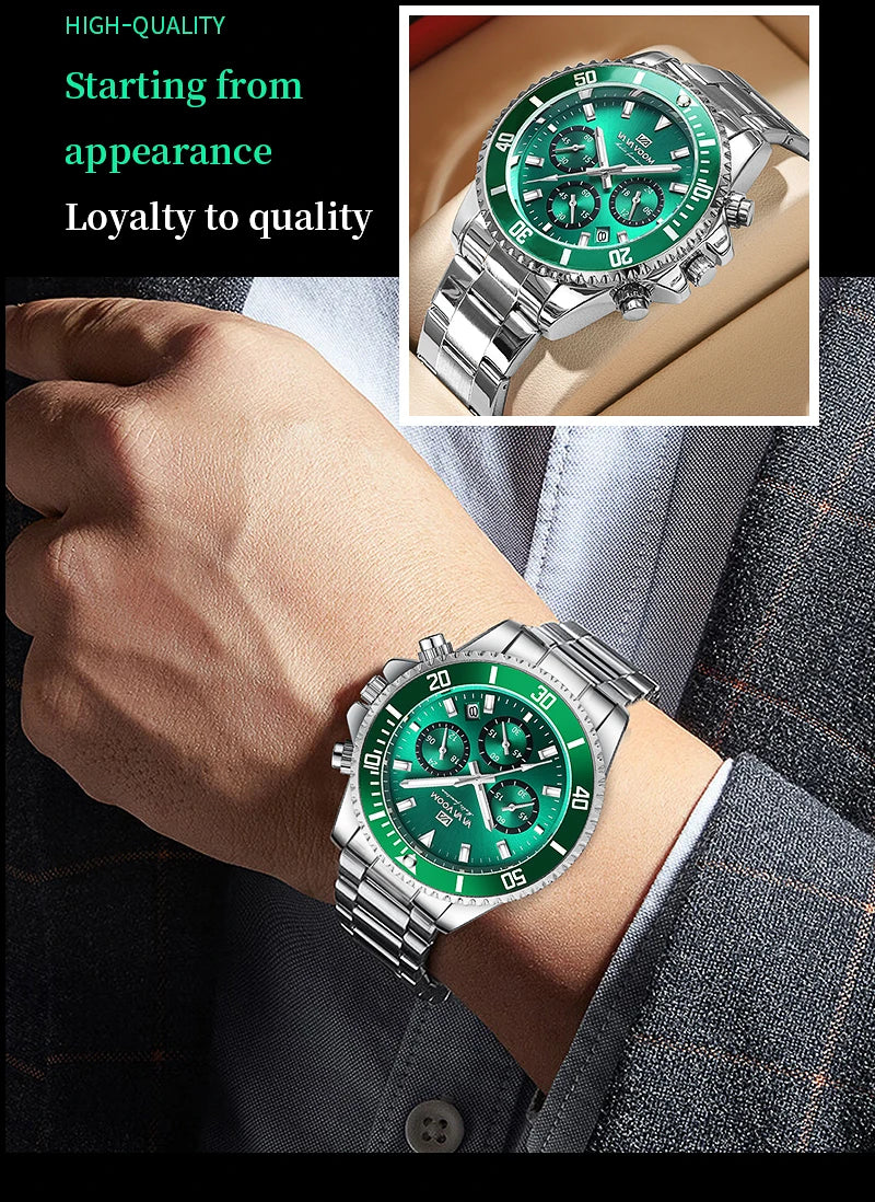 Multifunctional Men Quartz Watch Luxury Water Night