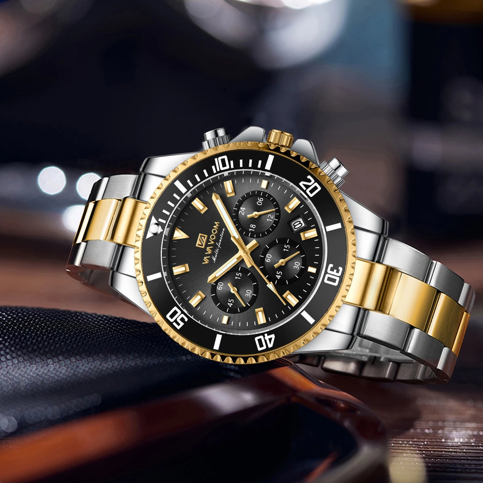 Multifunctional Men Quartz Watch Luxury Water Night