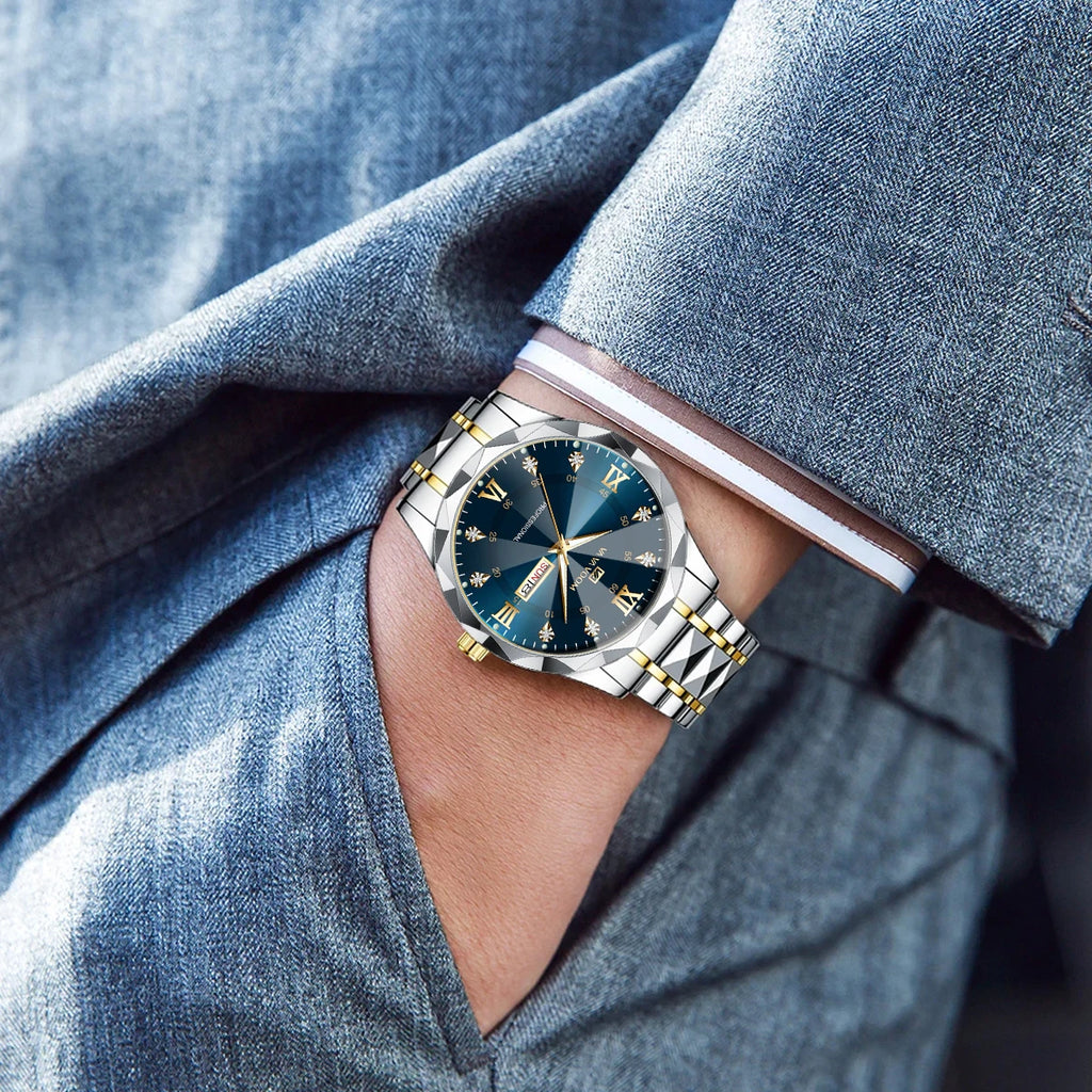 Men Watch Water Diamond Luxury Night