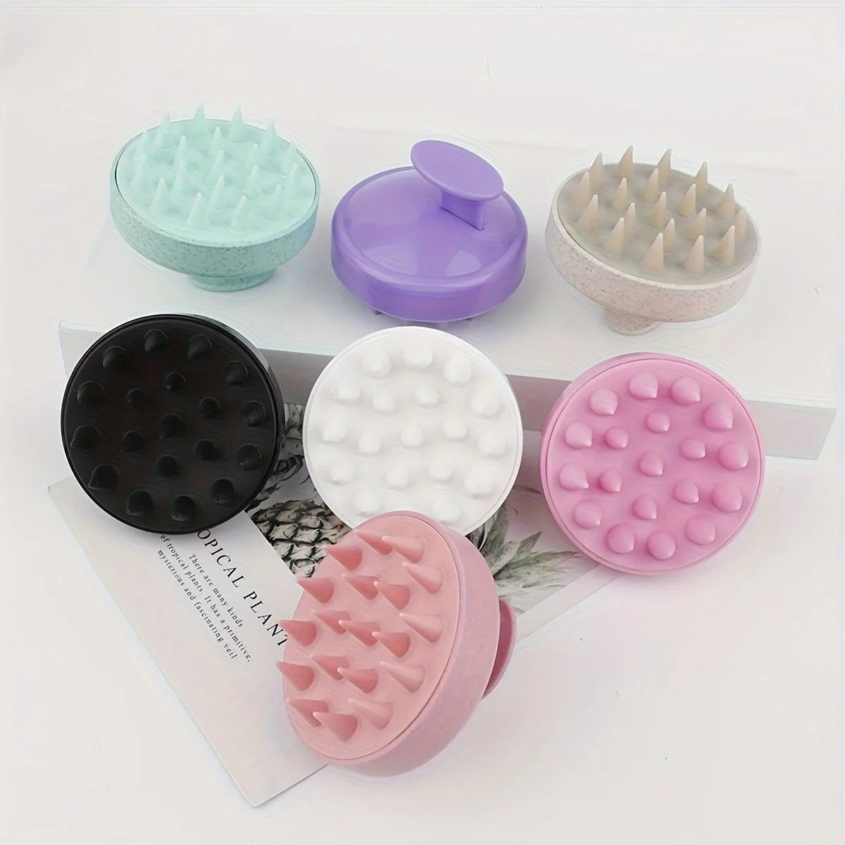 2-in-1 Silicone Scalp Massager & Shampoo Brush
