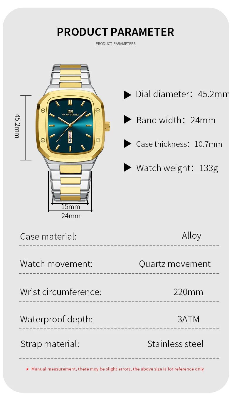 Men Watch Gold 3Bar