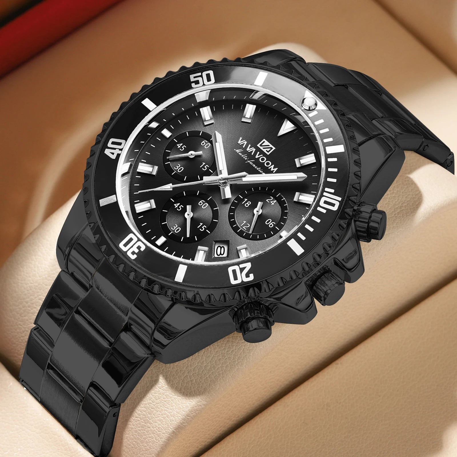 Multifunctional Men Quartz Watch Luxury Water Night