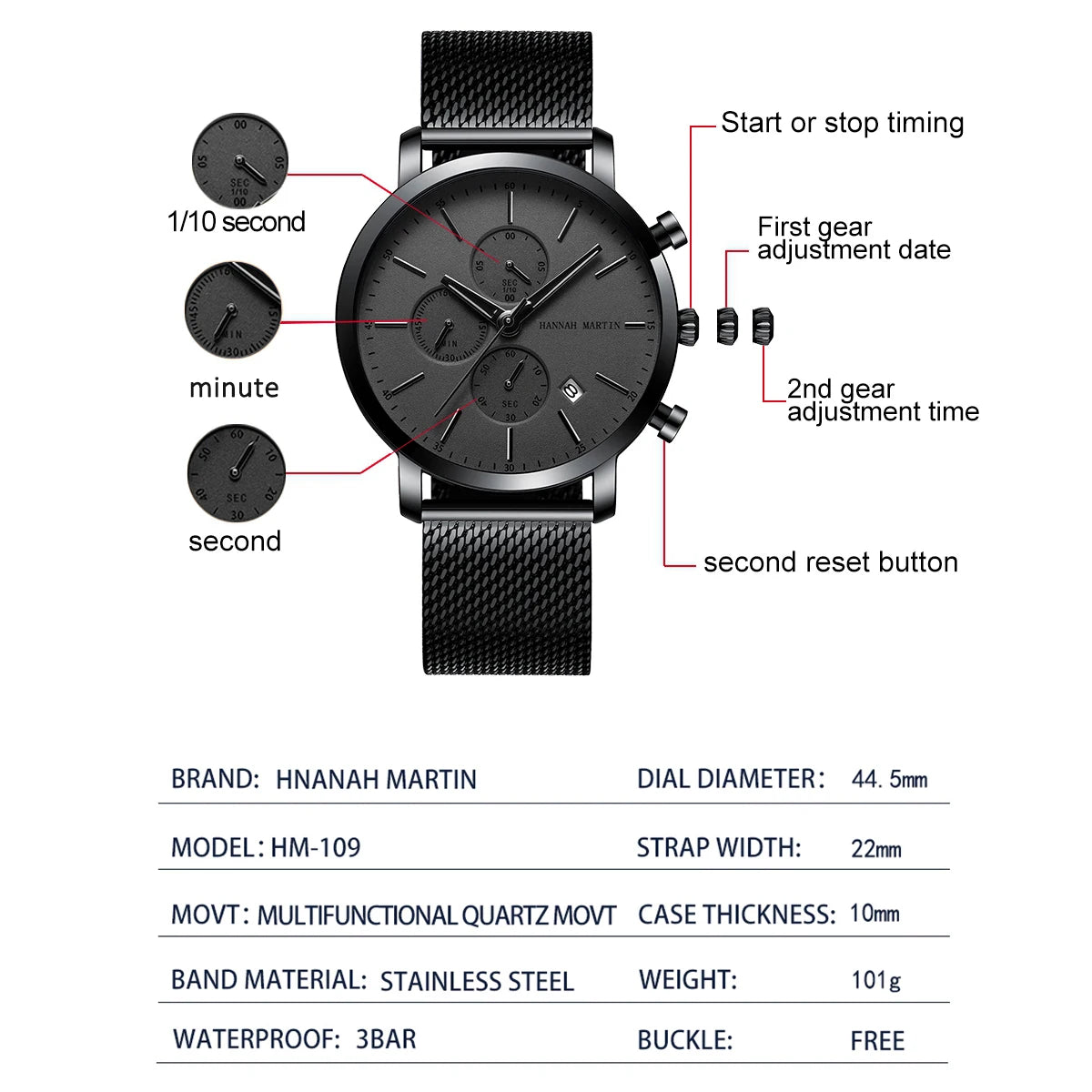 Men Watch Brand Business Style