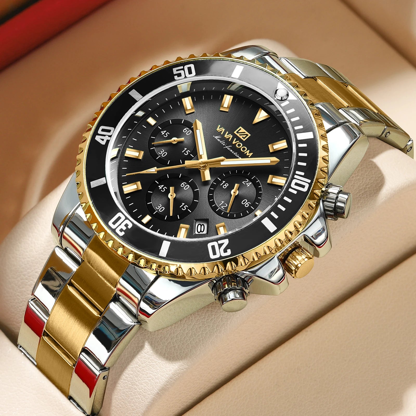 Multifunctional Men Quartz Watch Luxury Water Night