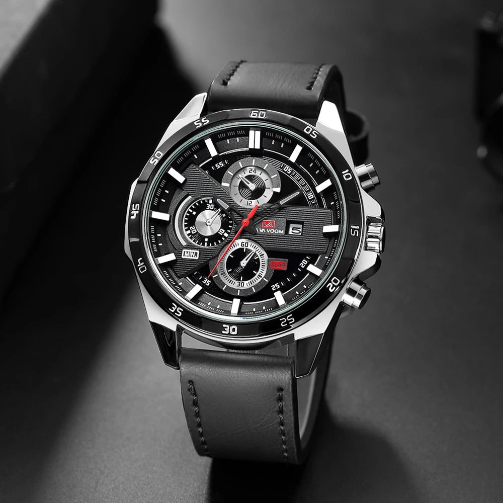 Black Leather Watch