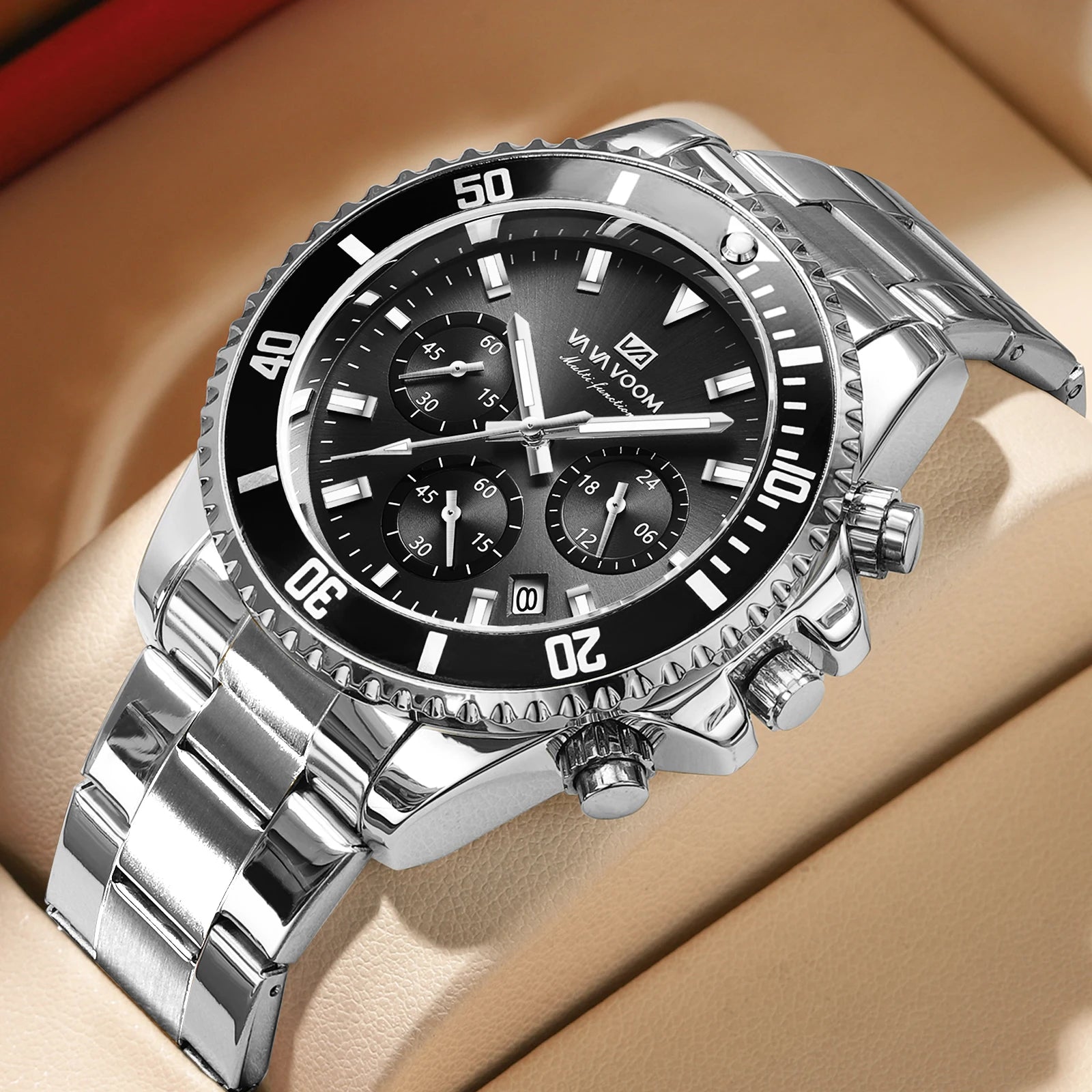 Multifunctional Men Quartz Watch Luxury Water Night