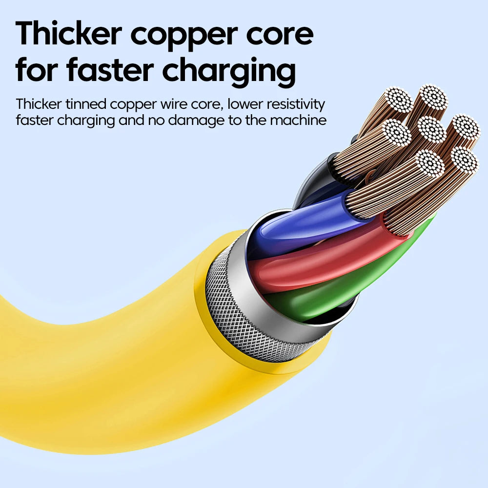 4-in-1 Telescopic Spring Cable 65W 6A USB C to Type C Quick Charger Data Cord